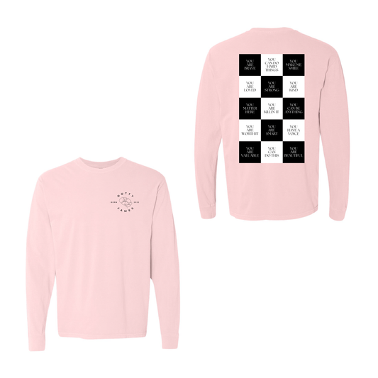 Checkered Pink Long Sleeve